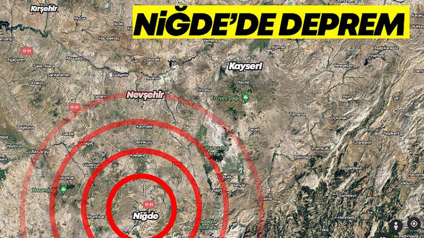 Niğde'de 4.5 Büyüklüğünde Deprem