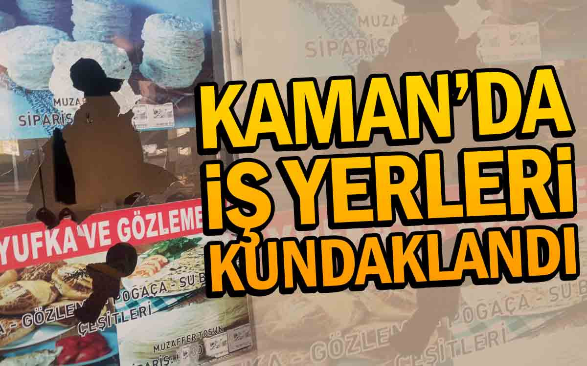 Kaman'da İş Yerleri Kundaklandı