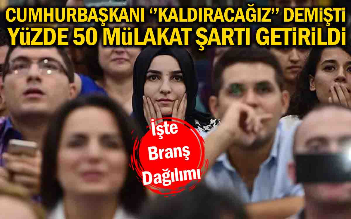 İşte Öğretmen Atamaları Branş Dağılımı