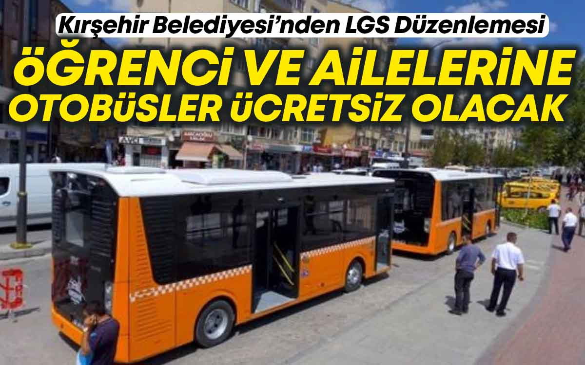 Öğrenci ve Ailelerine Toplu Taşıma Ücretsiz Olacak