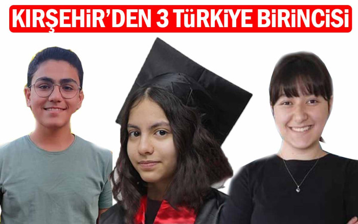 Kırşehir'den 3 Türkiye Birincisi