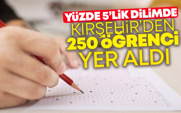 Kırşehir'den Kaç Öğrenci İlk Yüzdelik Dilimlere Girdi