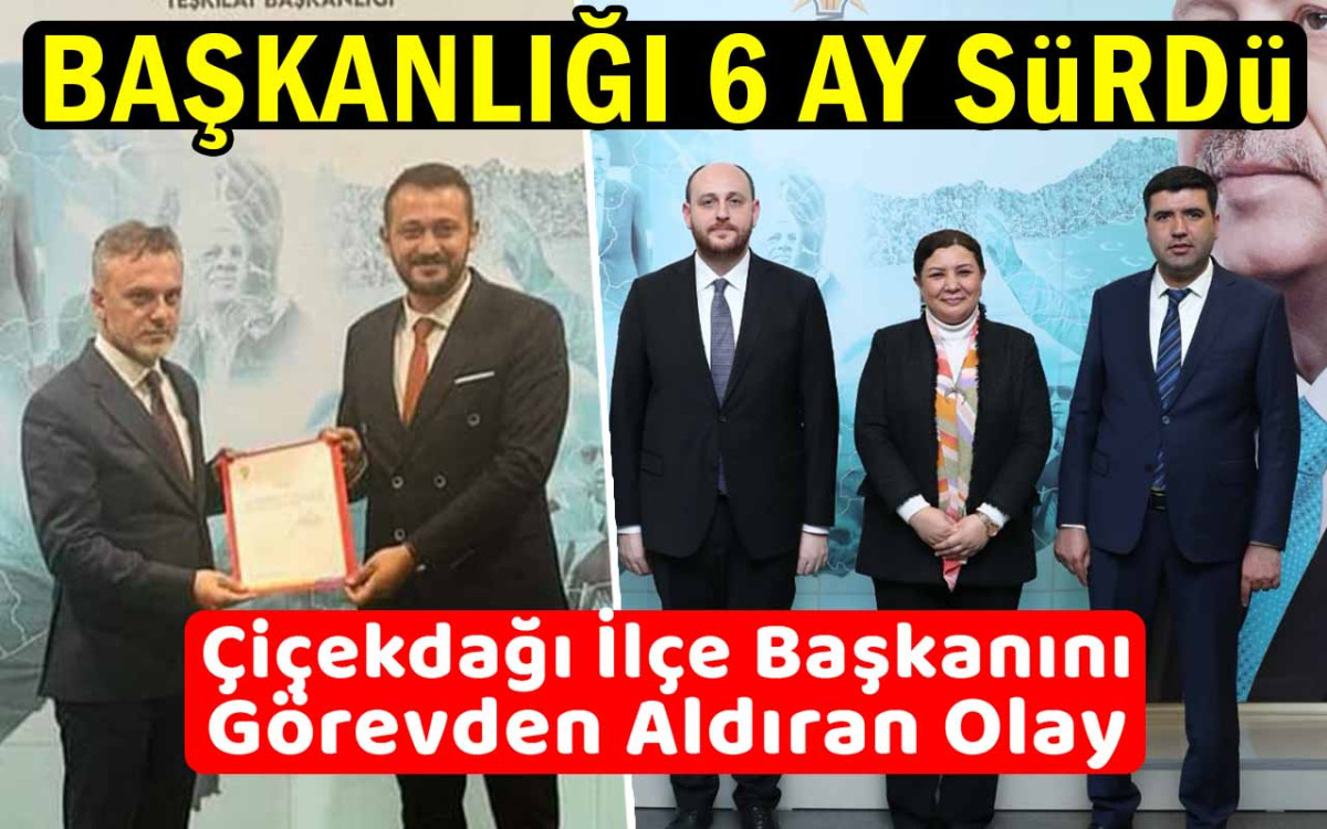 Kırşehir'de İlçe başkanını görevden aldıran olay