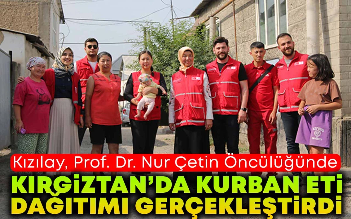 Kızılay Kırgizistan'da kurban eti dağıtımı gerçekleştirdi