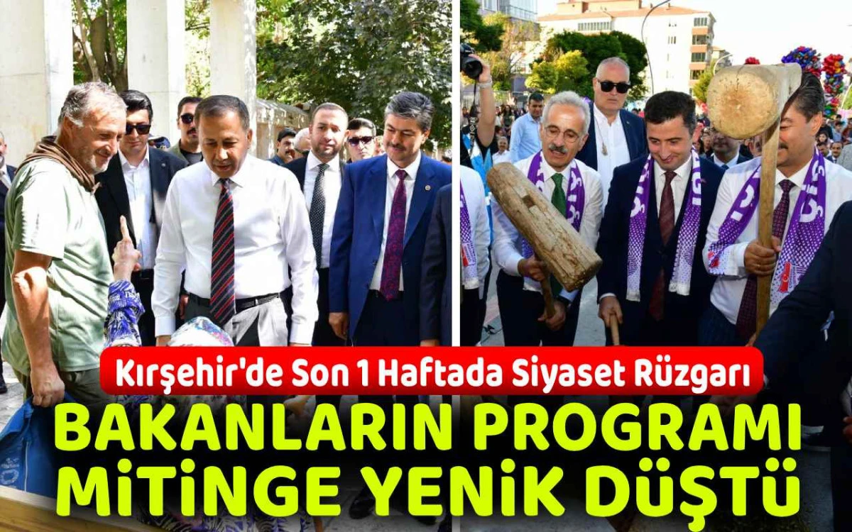 Bakanların Kırşehir programı mitinge yenik düştü