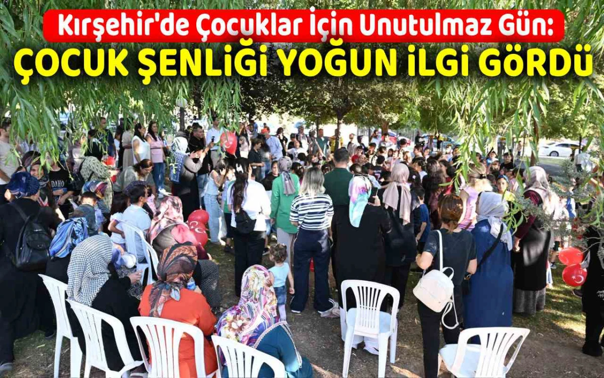 Büyük ilgi gören şenlikte çocuklar doyasıya eğlendi