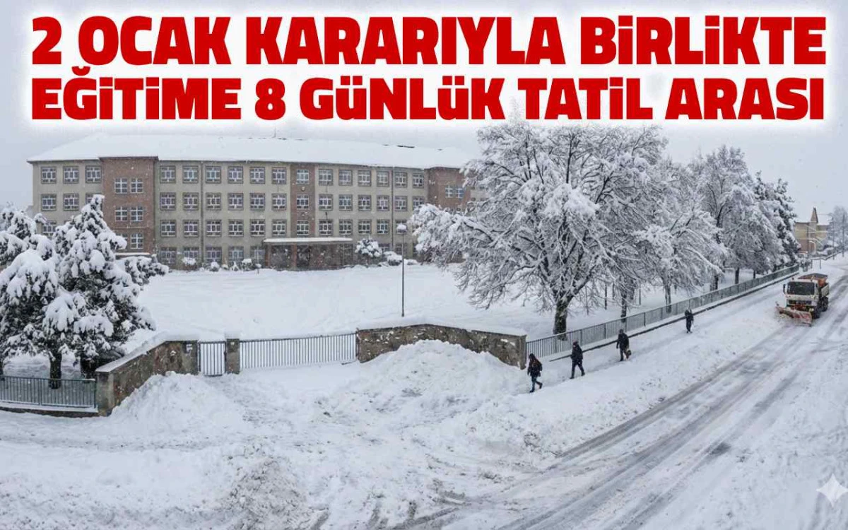 2 Ocak kararıyla birlikte eğitime 8 günlük tatil arası