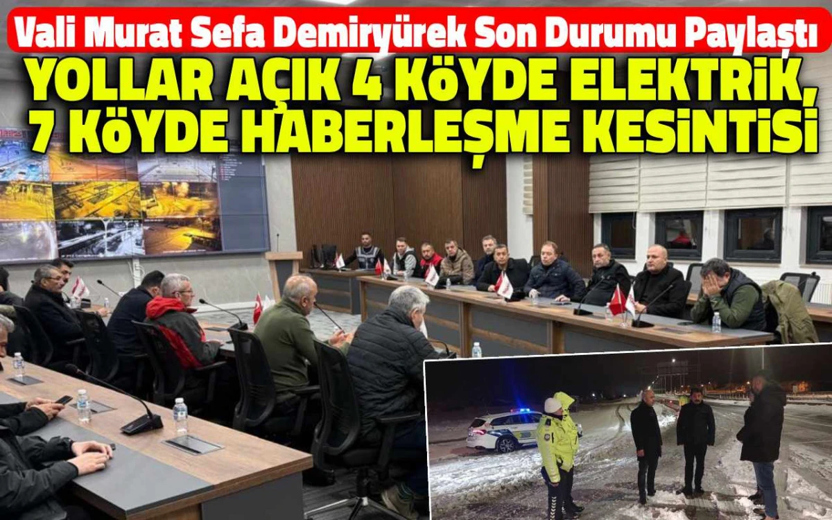 Kırşehir'de yollar açık: 4 köyde elektrik, 7 köyde haberleşme kesintisi