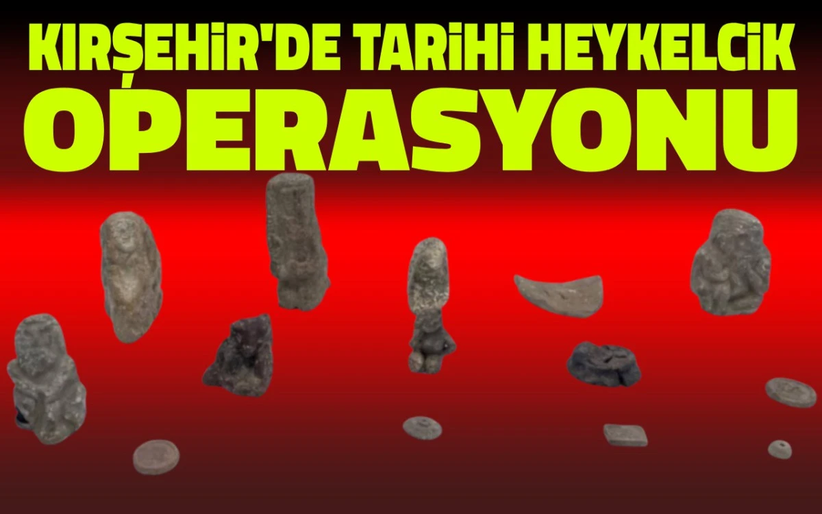 Artuklu dönemine ait 14 adet heykelcik ele geçirildi