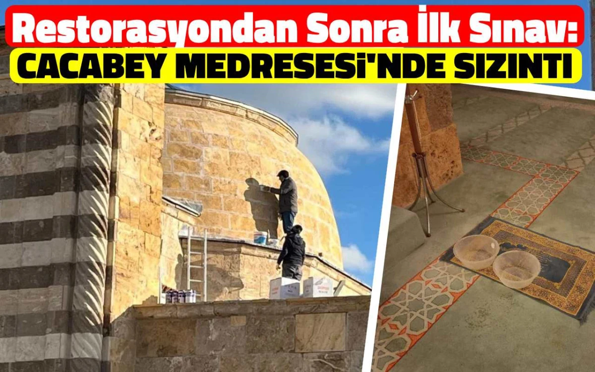 Cacabey Medresesi’nde kova önlemi sonrası onarım