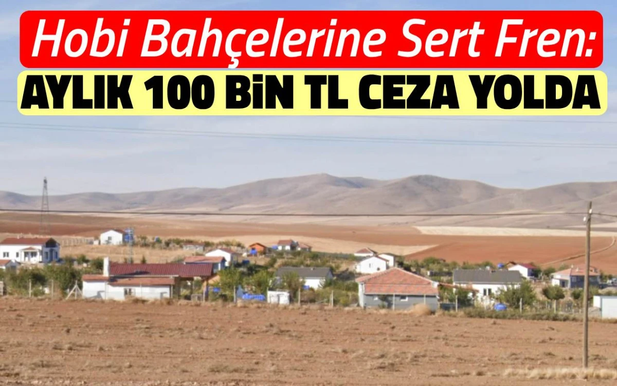 Hobi bahçelerine sert fren: Aylık 100 Bin TL ceza yolda