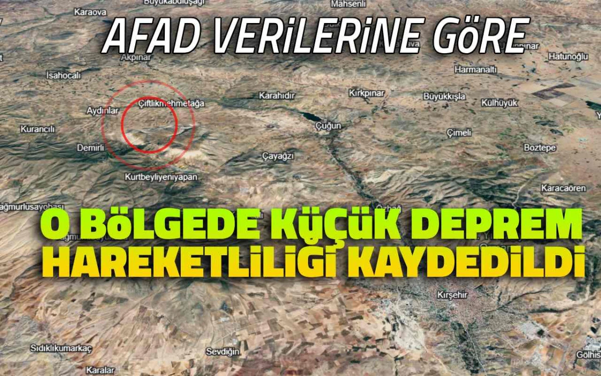 AFAD verileri: Akpınar çevresinde deprem hareketliliği dikkat çekti