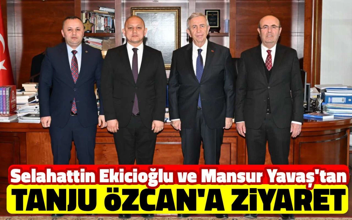 Selahattin Ekicioğlu ve Mansur Yavaş'tan Tanju Özcan'a ziyaret
