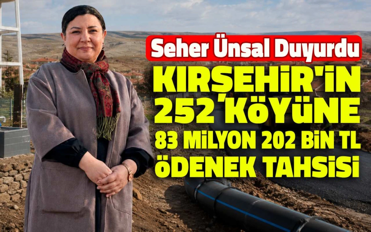 Kırşehir'in 252 köyüne 83 milyon 202 bin TL'lik ödenek tahsisi