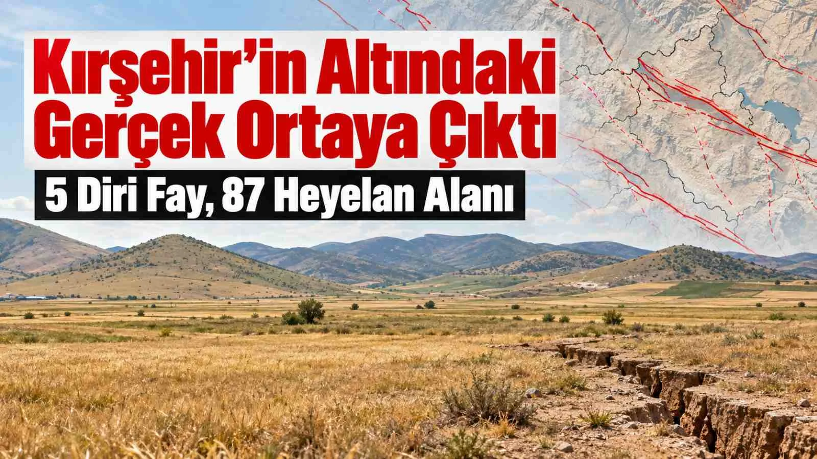 Kırşehir’in Altındaki Gerçek Ortaya Çıktı: 5 Diri Fay, 87 Heyelan Alanı