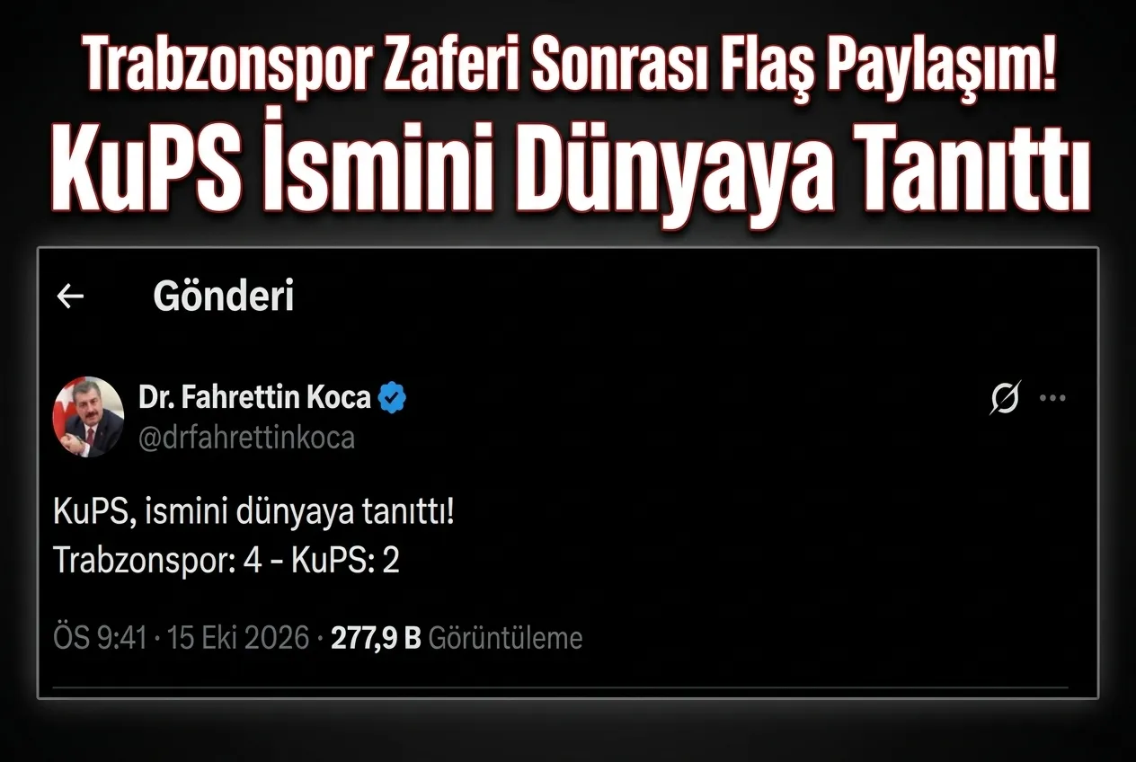 Trabzonspor Zaferi Sonrası Flaş Paylaşım! KuPS İsmini Dünyaya Tanıttı