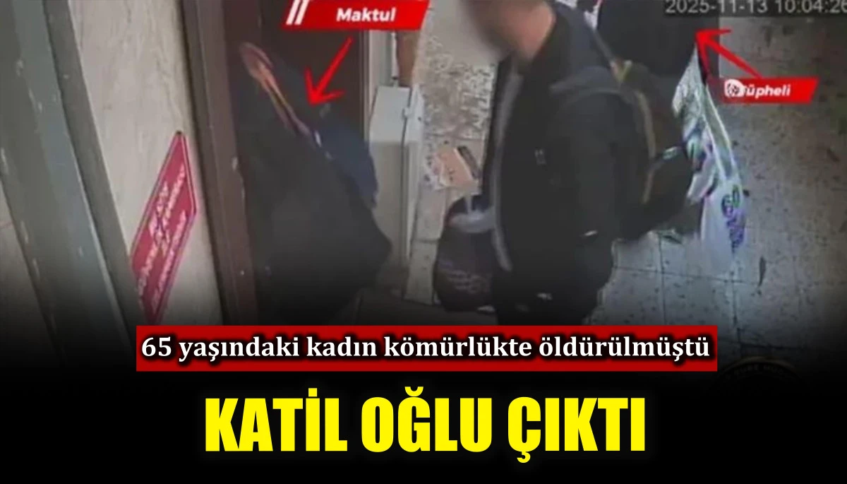 Katil oğlu çıktı! 65 yaşındaki kadın kömürlükte öldürülmüştü