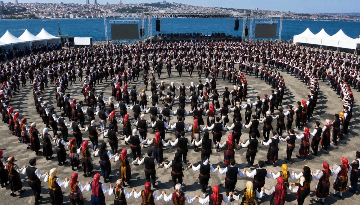 5 bin kişiyle tarihi horon: Türkiye rekora koşuyor