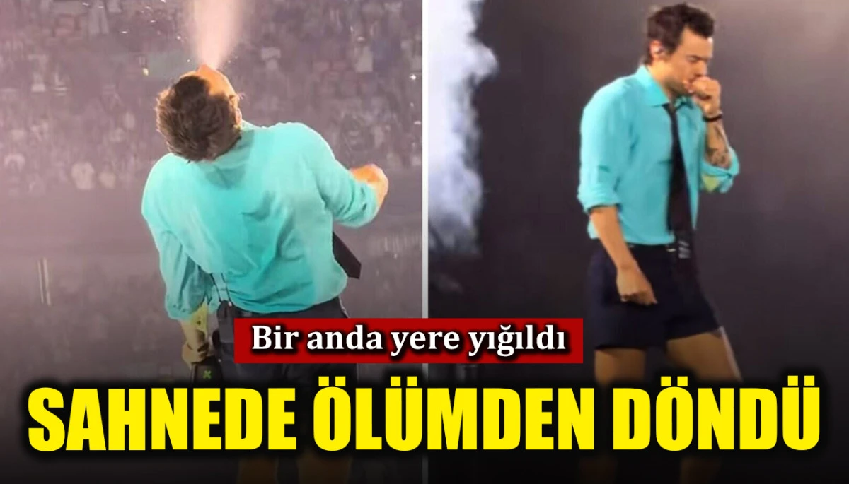 Harry Styles sahnede ölümden döndü! Bir anda yere yığıldı