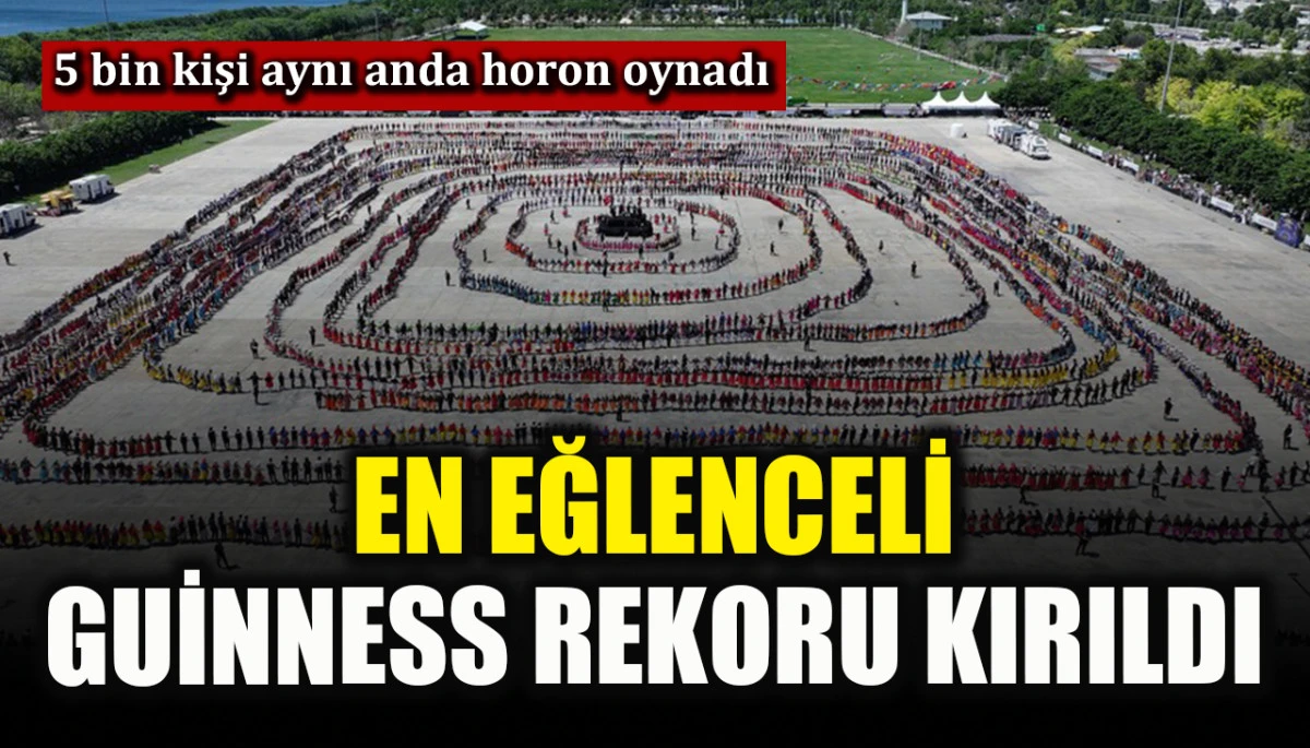 Aynı anda horon oynayan 5 bin folklorcu Guinness Rekorlar Kitabı'na girdi