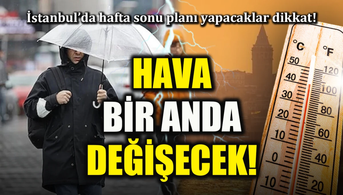 İstanbul’da hafta sonu planı yapacaklar dikkat! Hava bir anda değişecek!
