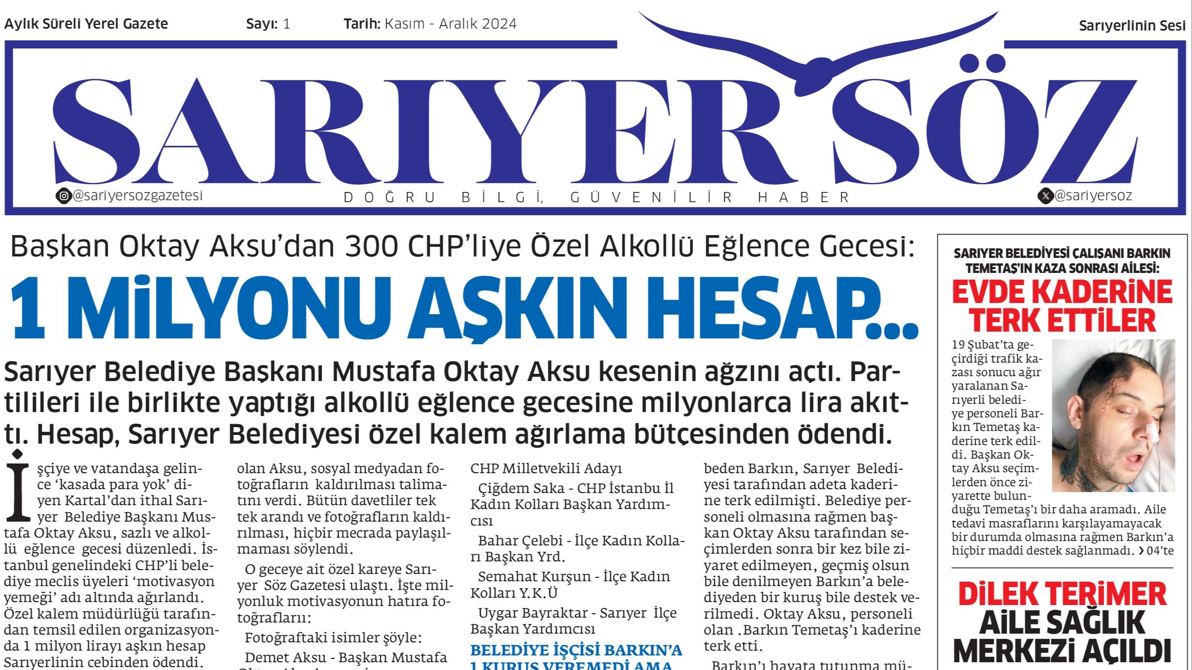 Sarıyer Söz Gazetesi Sayı: 1