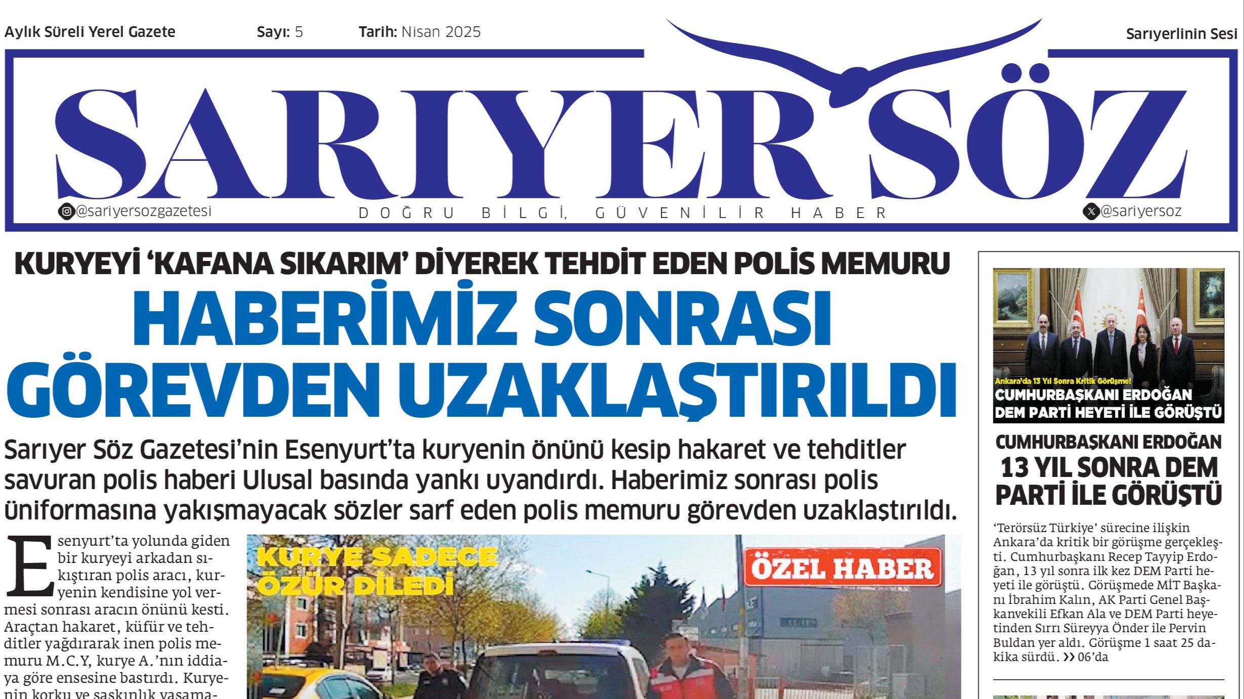 Sarıyer Söz Gazetesi Sayı:5
