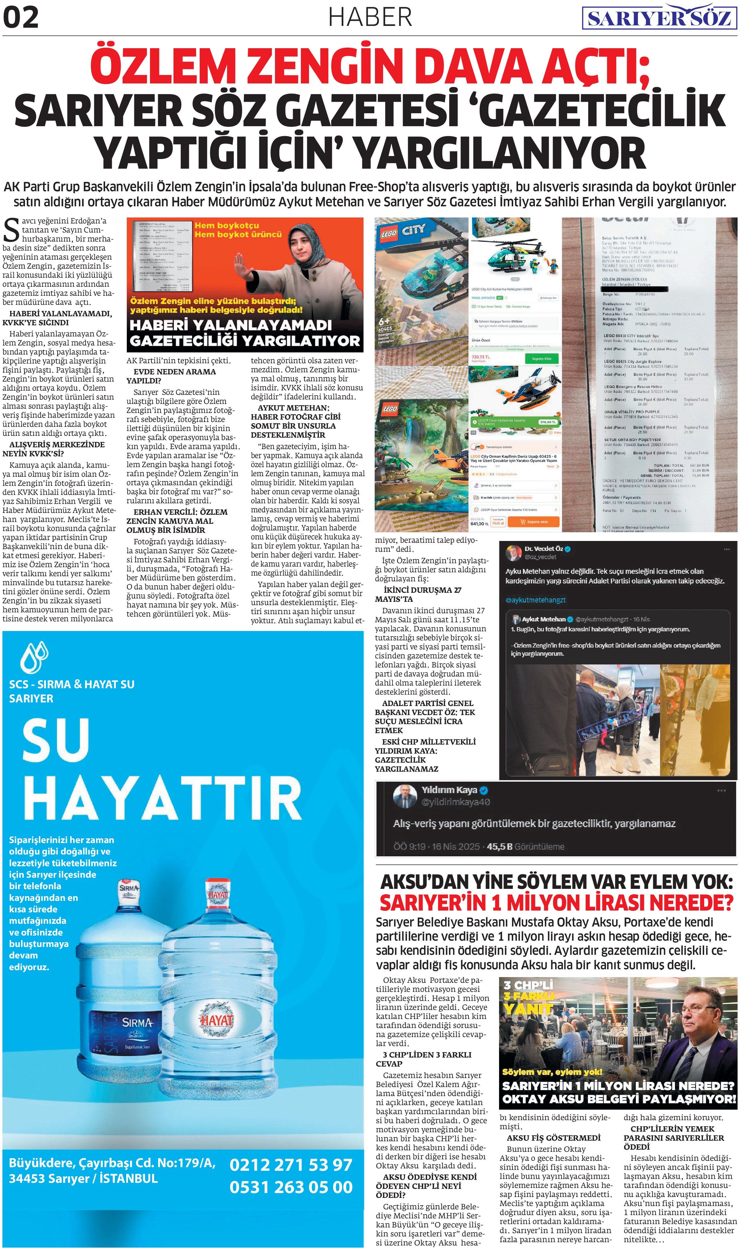 Sarıyer Söz Gazetesi Sayı:6 — Sayfa 2