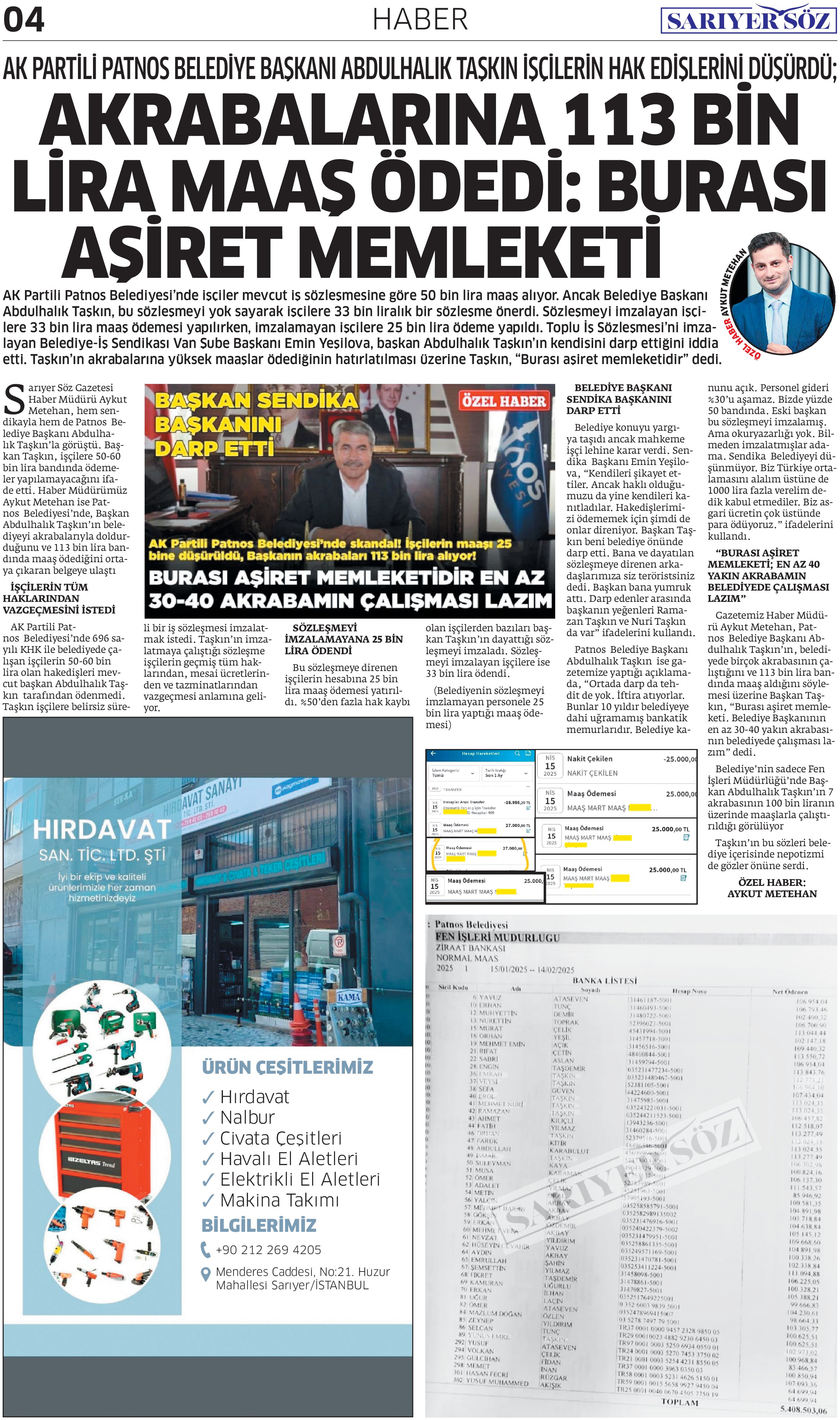Sarıyer Söz Gazetesi Sayı:6 — Sayfa 4