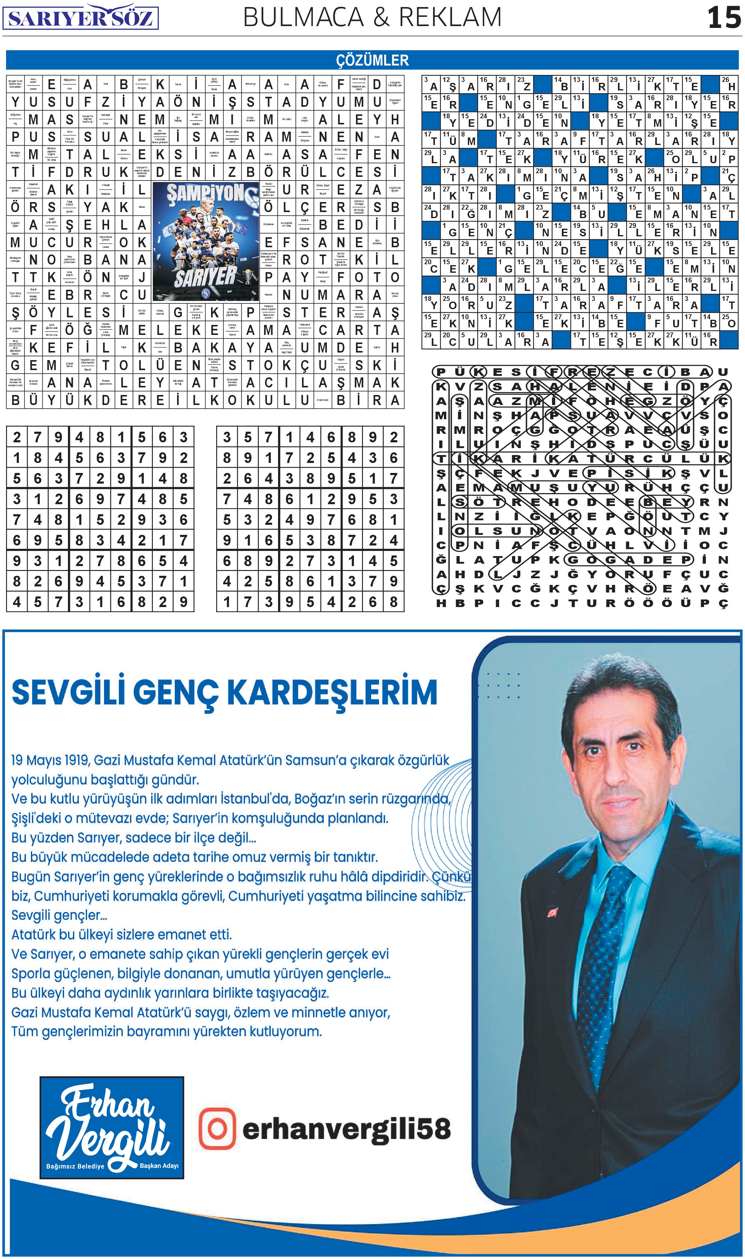 Sarıyer Söz Gazetesi Sayı:6 — Sayfa 15