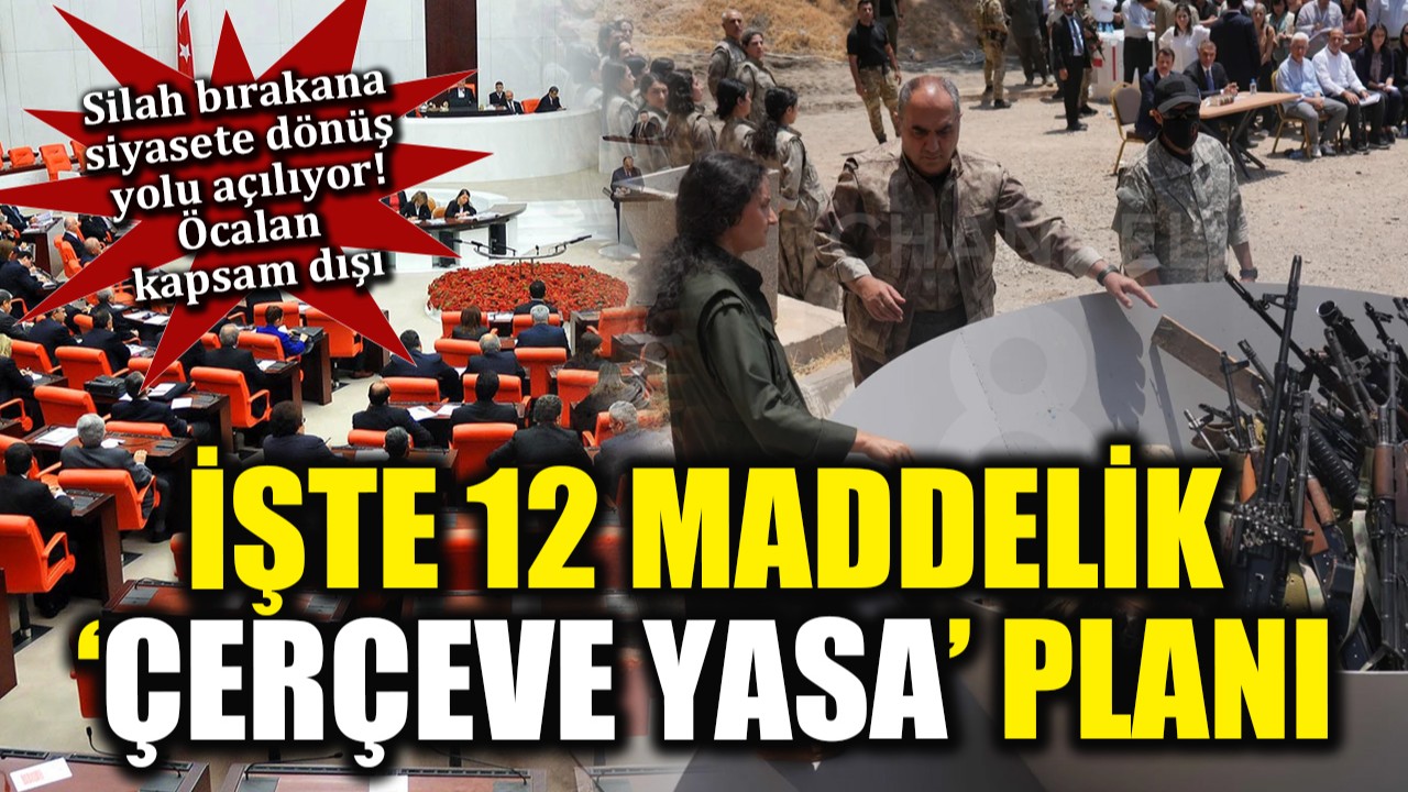 İşte 12 maddelik 'çerçeve yasa' planı: Silah bırakana siyasete dönüş yolu açılıyor, Öcalan kapsam dışı