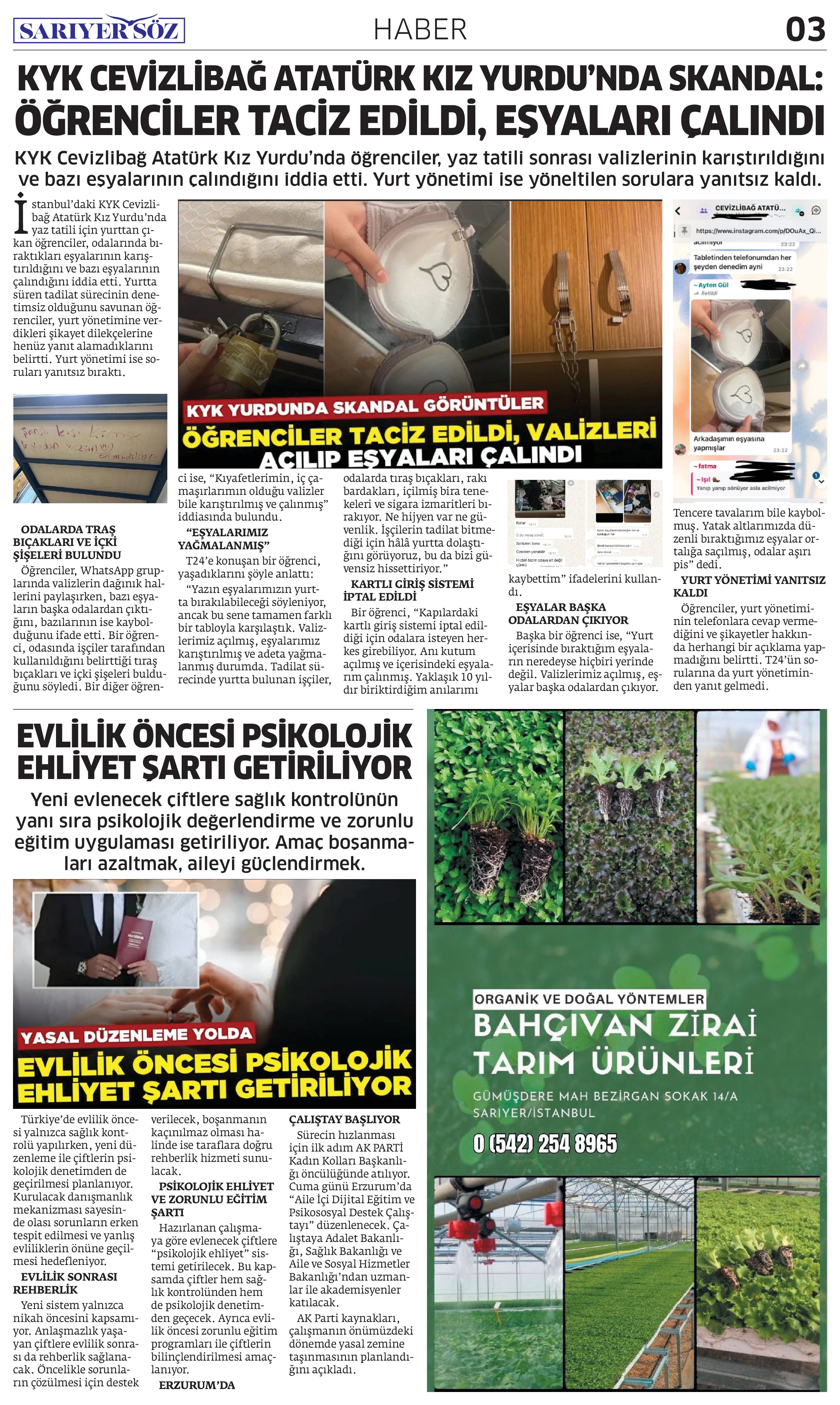 Sarıyer Söz Gazetesi Sayı:10 — Sayfa 3