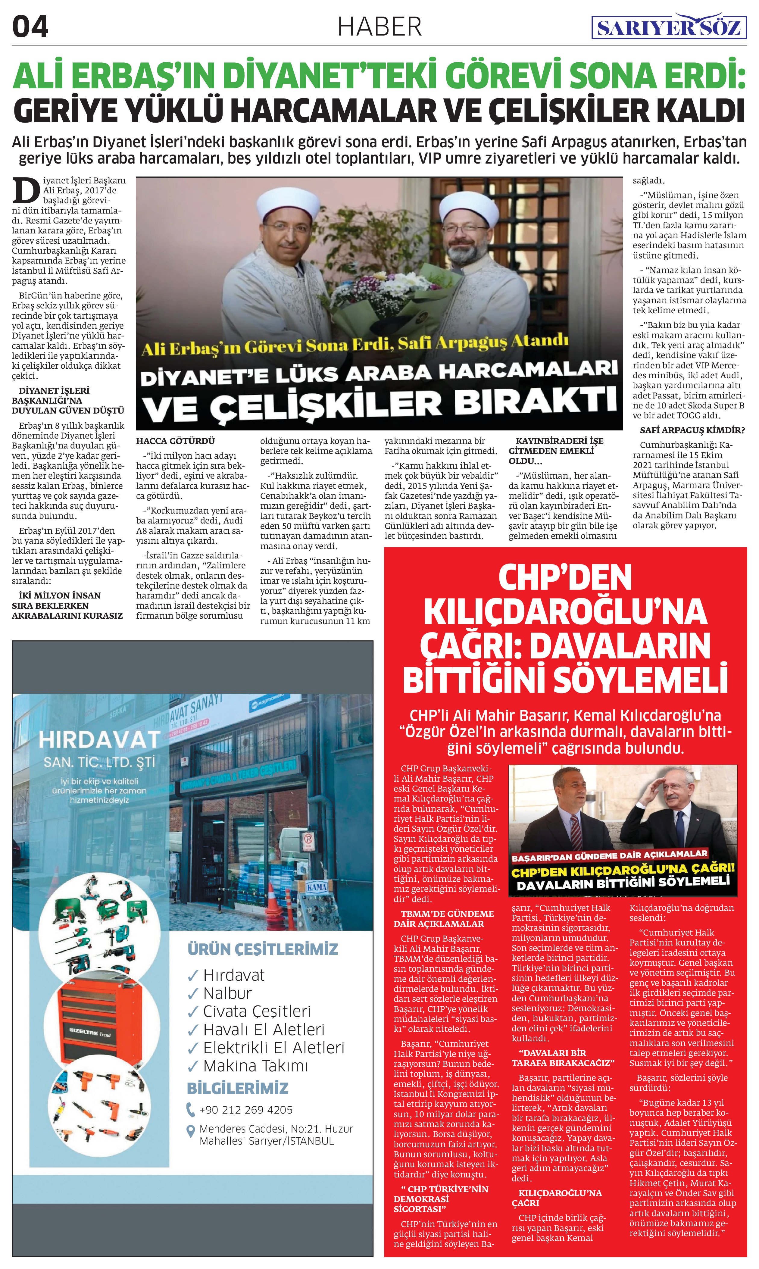 Sarıyer Söz Gazetesi Sayı:10 — Sayfa 4