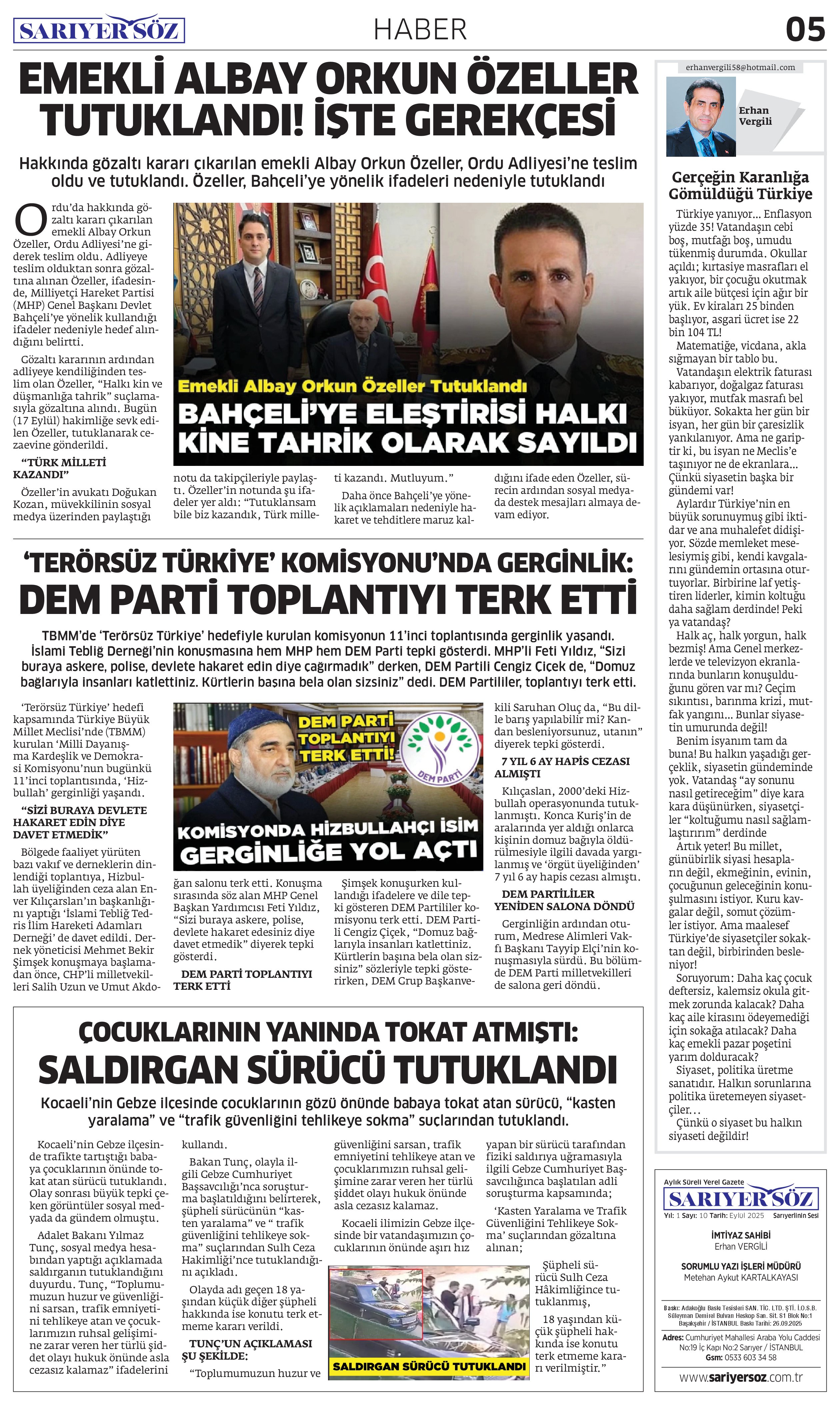 Sarıyer Söz Gazetesi Sayı:10 — Sayfa 5
