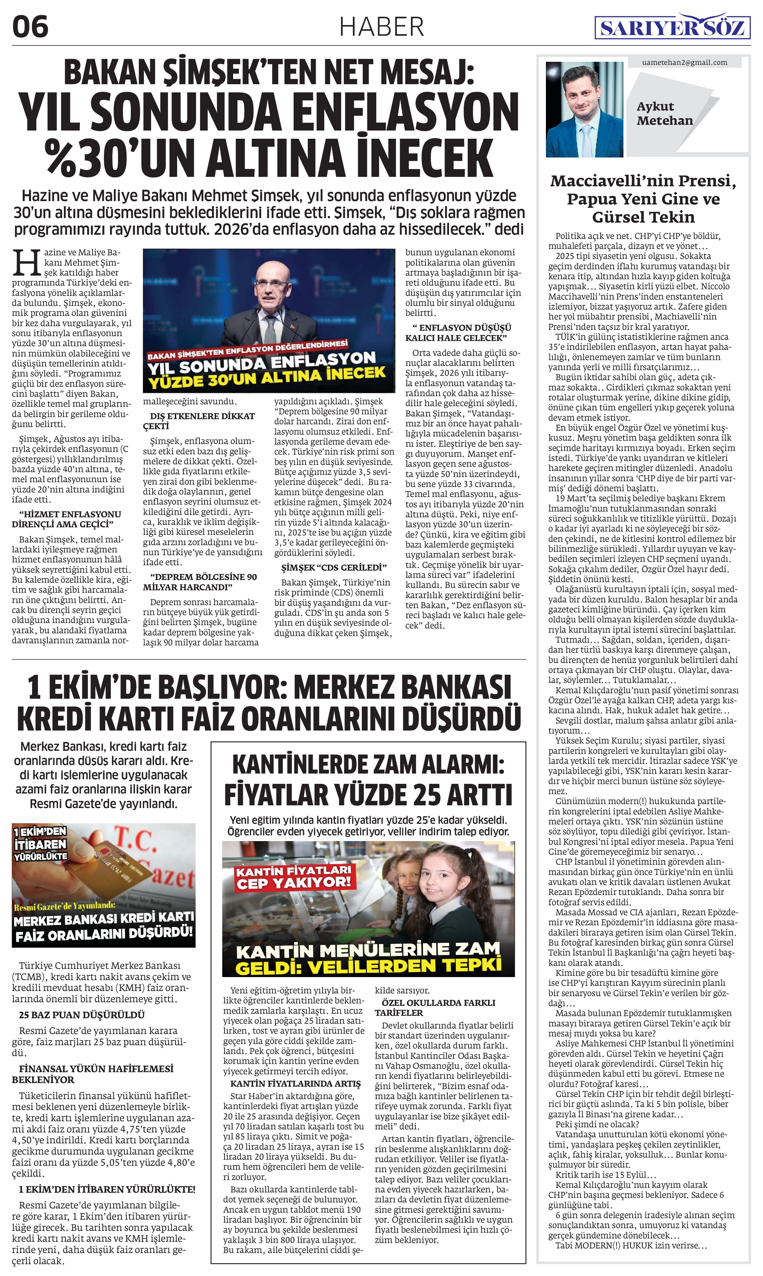 Sarıyer Söz Gazetesi Sayı:10 — Sayfa 6