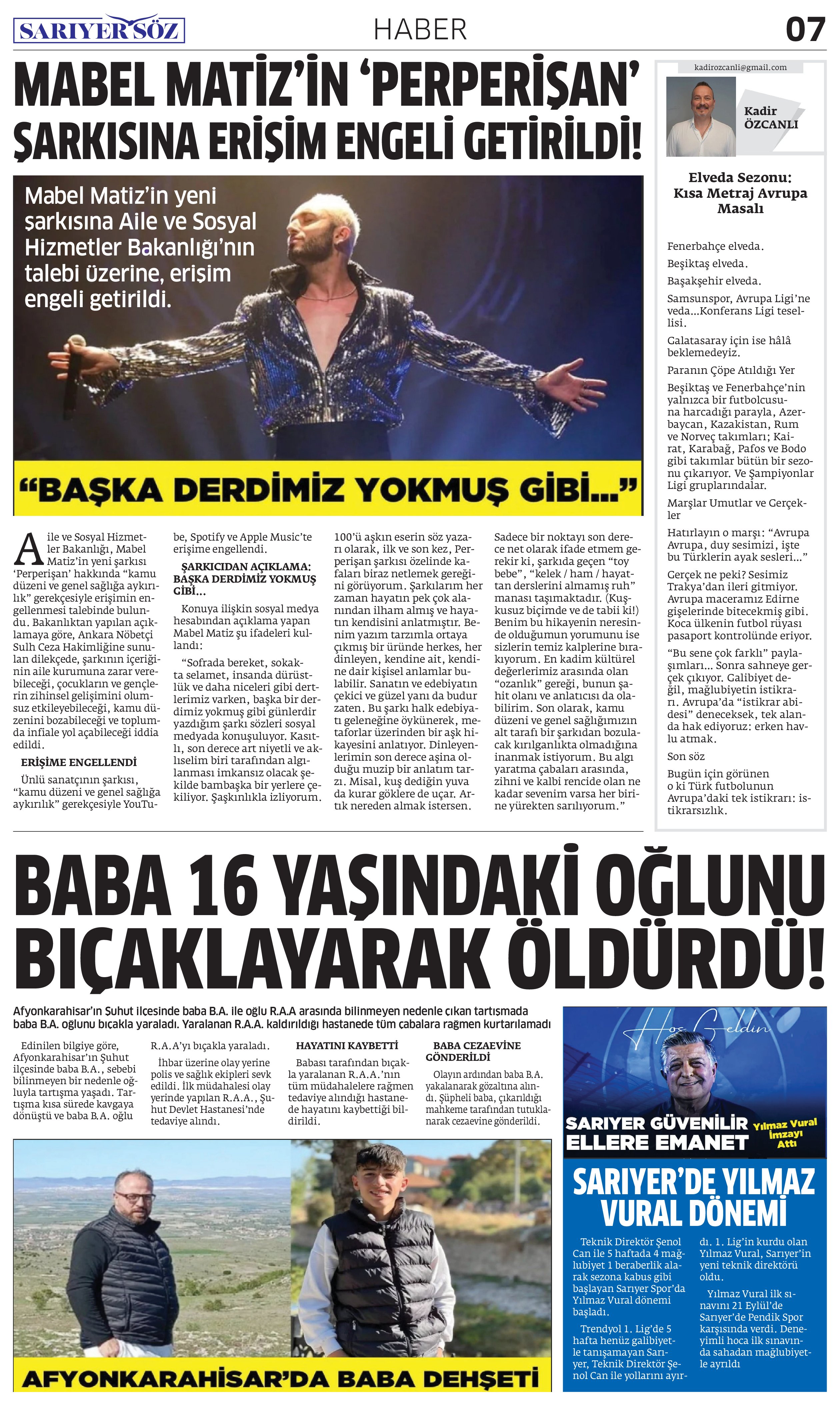 Sarıyer Söz Gazetesi Sayı:10 — Sayfa 7