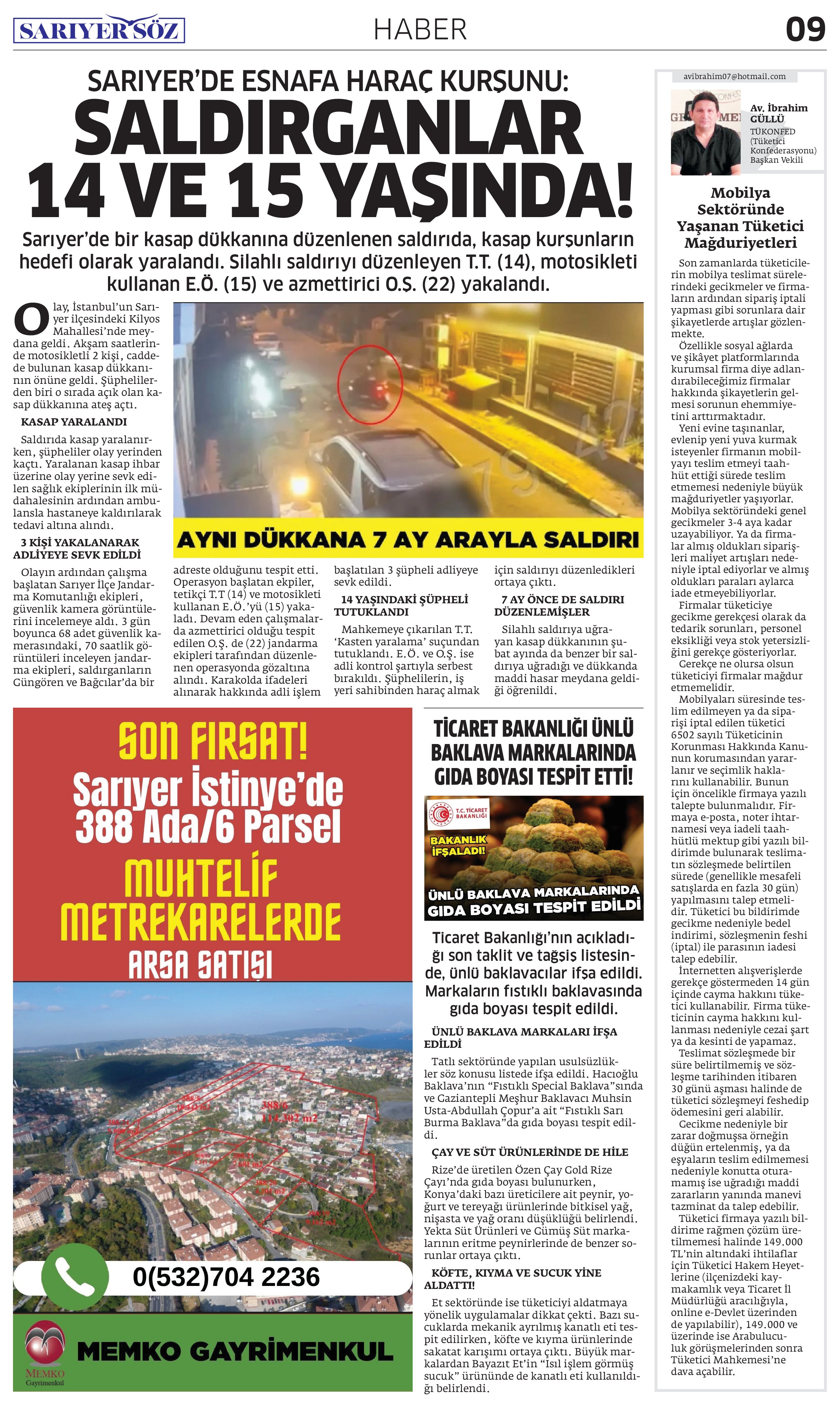 Sarıyer Söz Gazetesi Sayı:10 — Sayfa 9