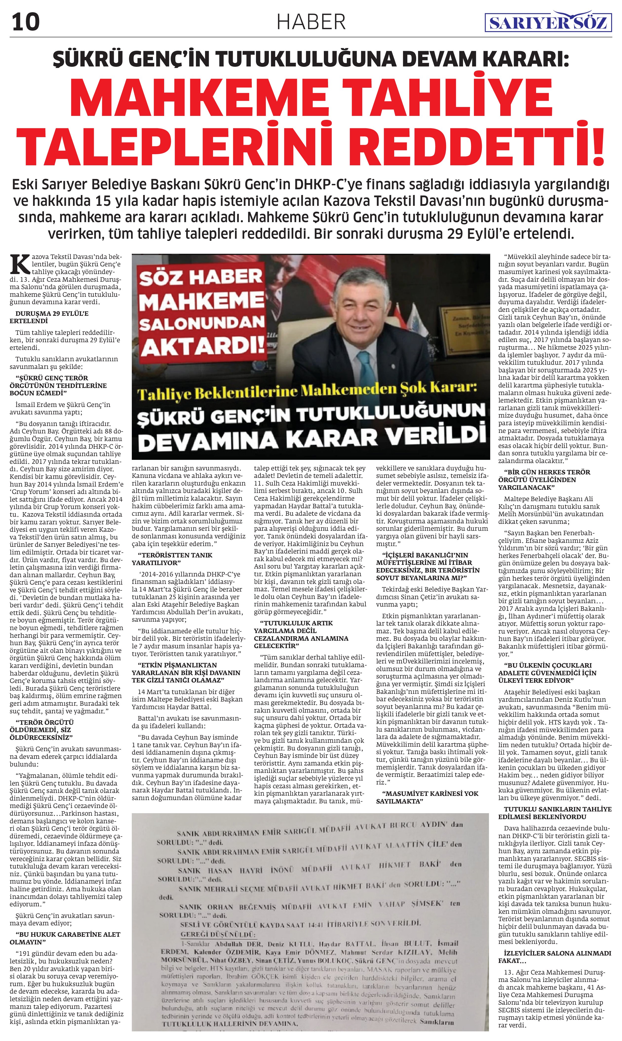 Sarıyer Söz Gazetesi Sayı:10 — Sayfa 10