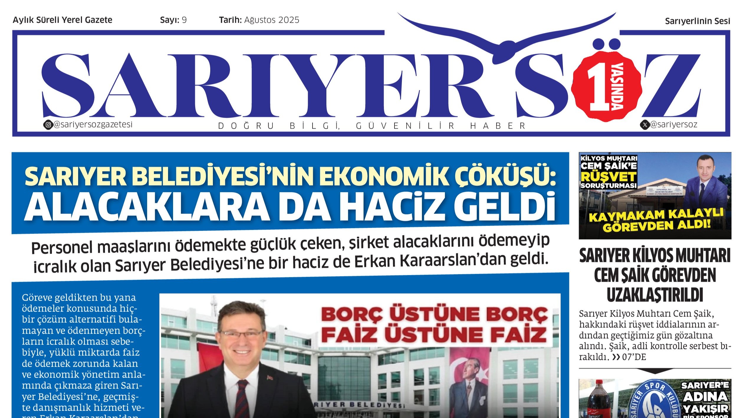 Sarıyer Söz Gazetesi Sayı:9