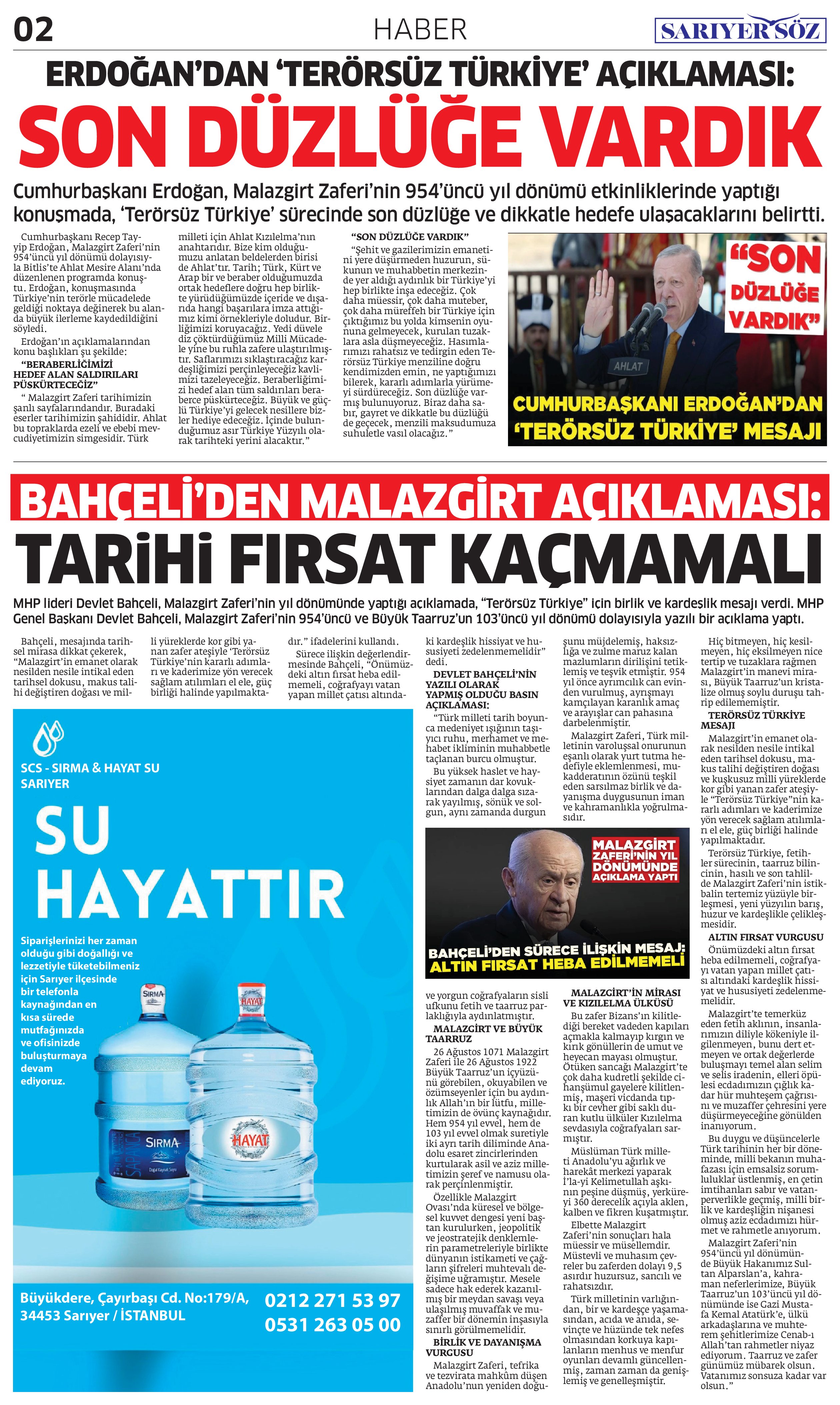 Sarıyer Söz Gazetesi Sayı:9 — Sayfa 2