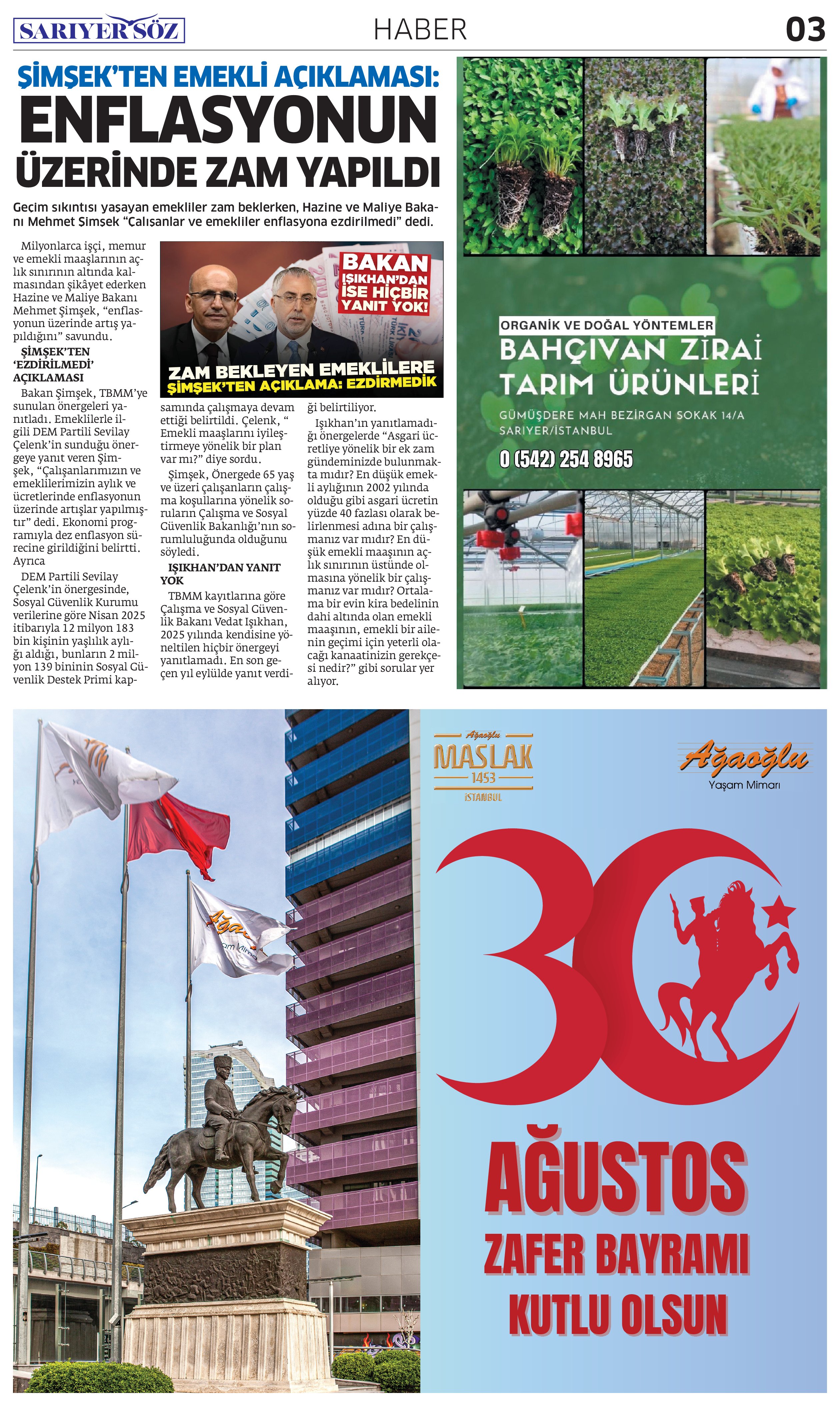 Sarıyer Söz Gazetesi Sayı:9 — Sayfa 3