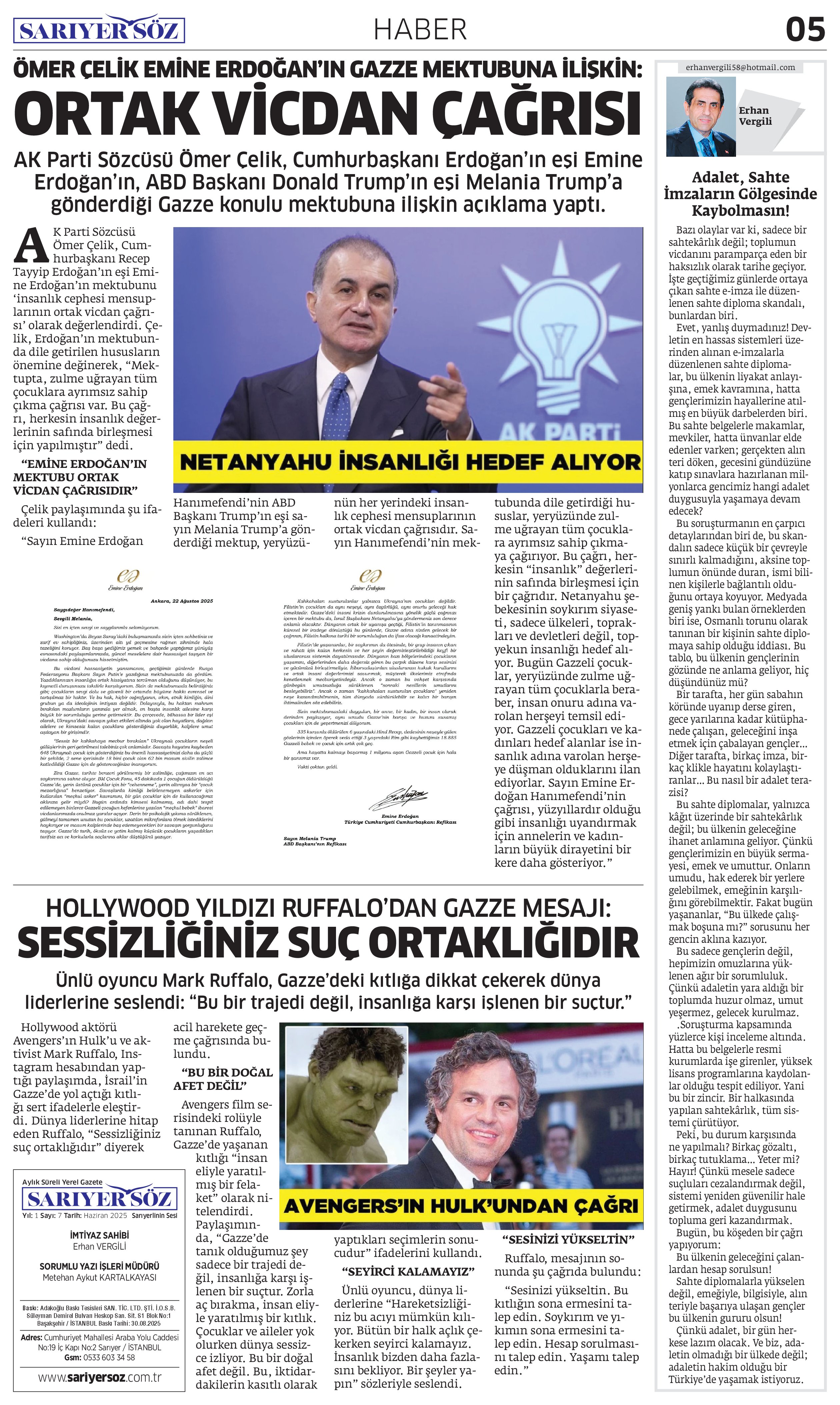 Sarıyer Söz Gazetesi Sayı:9 — Sayfa 5