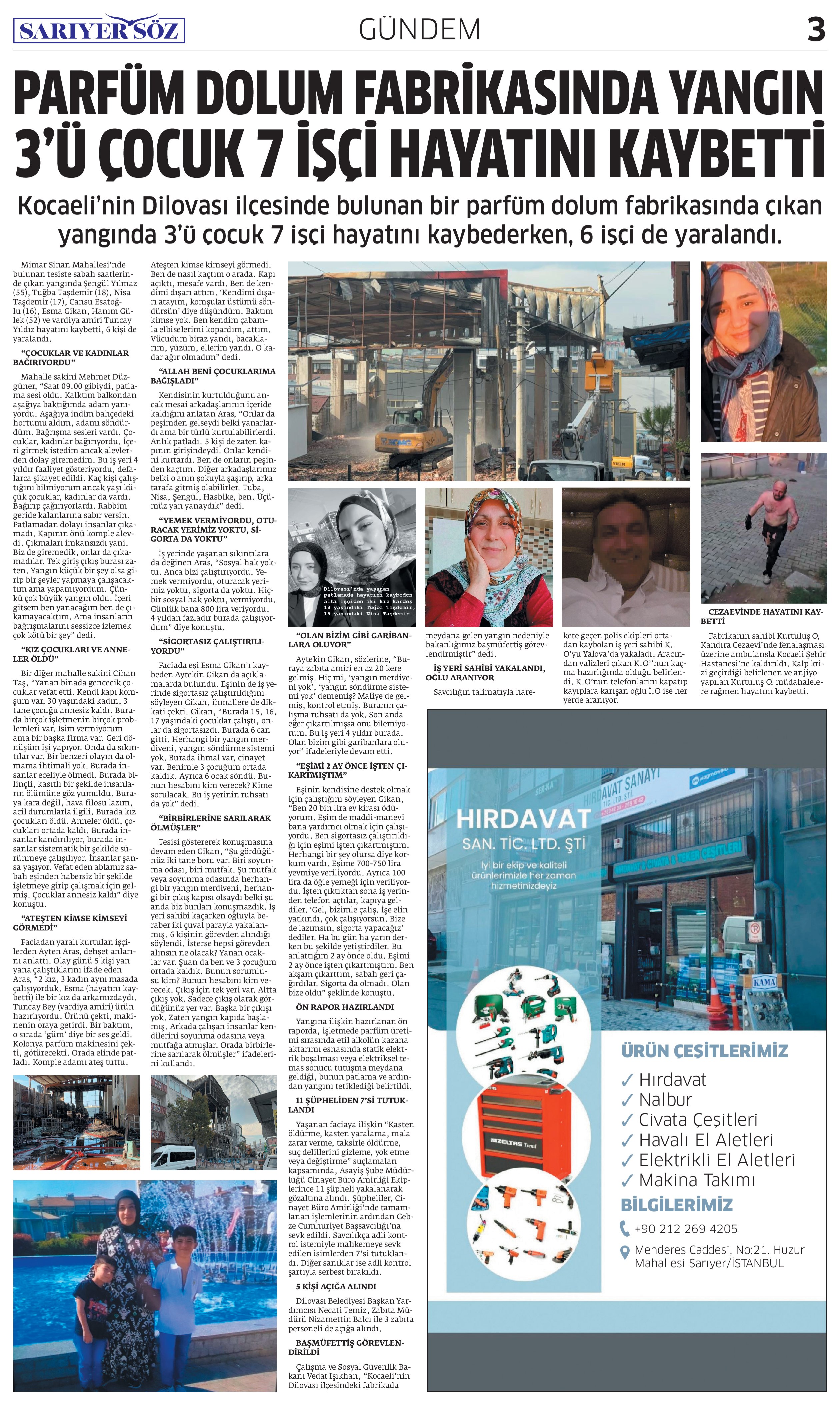 Sarıyer Söz Gazetesi Sayı:12 — Sayfa 2