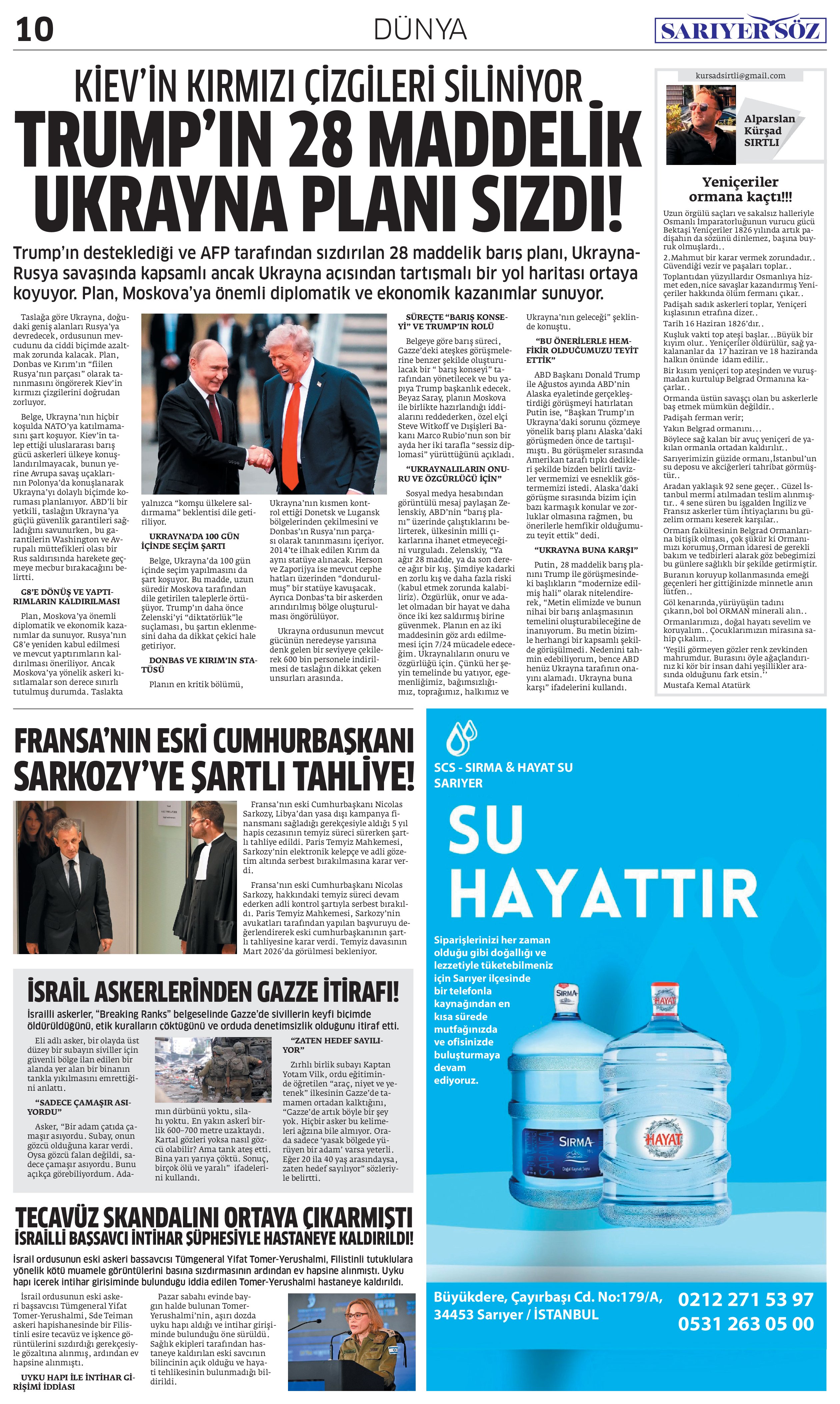 Sarıyer Söz Gazetesi Sayı:12 — Sayfa 9