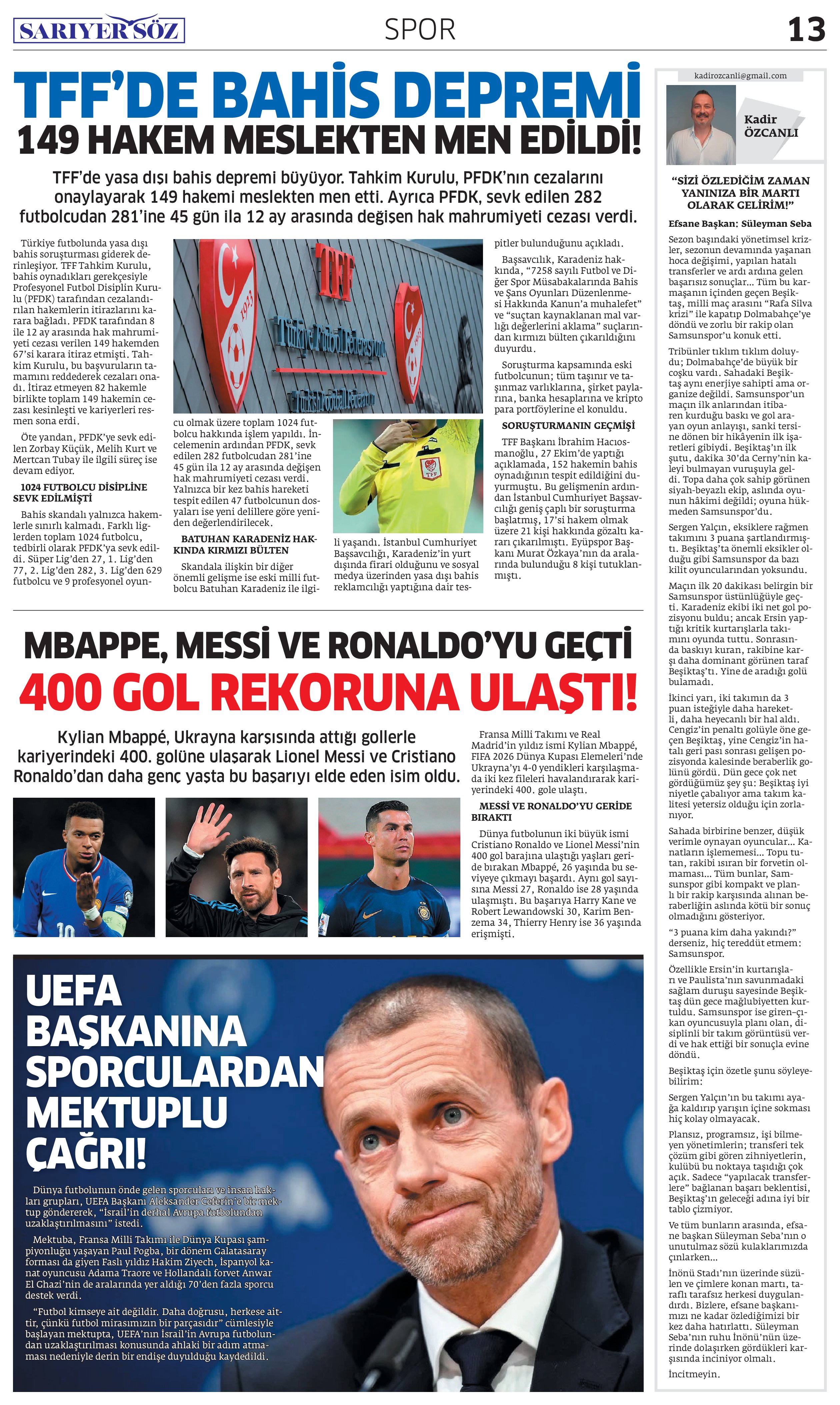 Sarıyer Söz Gazetesi Sayı:12 — Sayfa 12