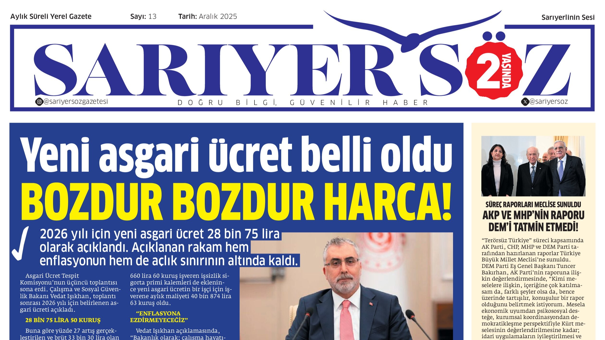 Sarıyer Söz Gazetesi Sayı:13