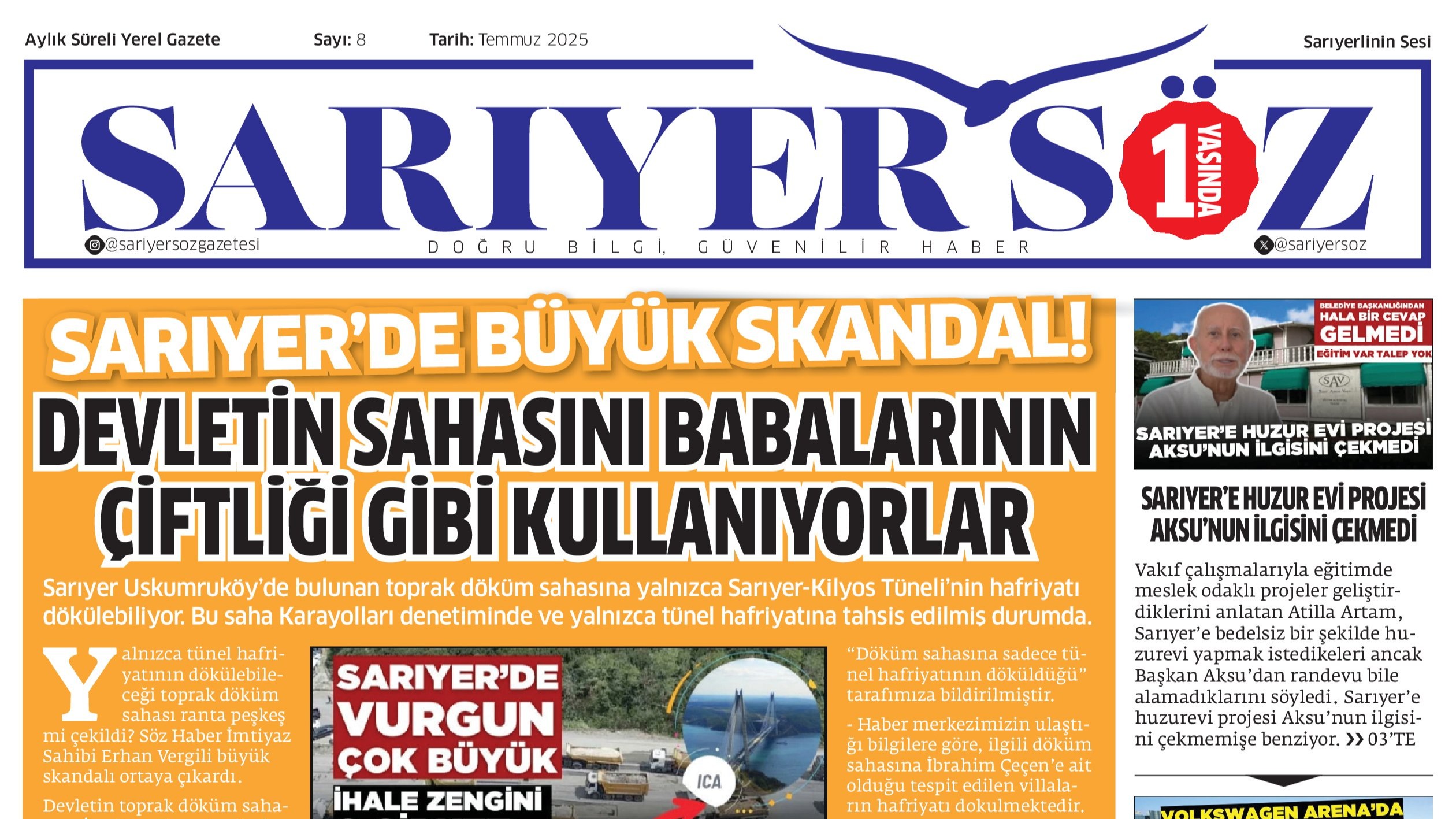 Sarıyer Söz Gazetesi Sayı:8