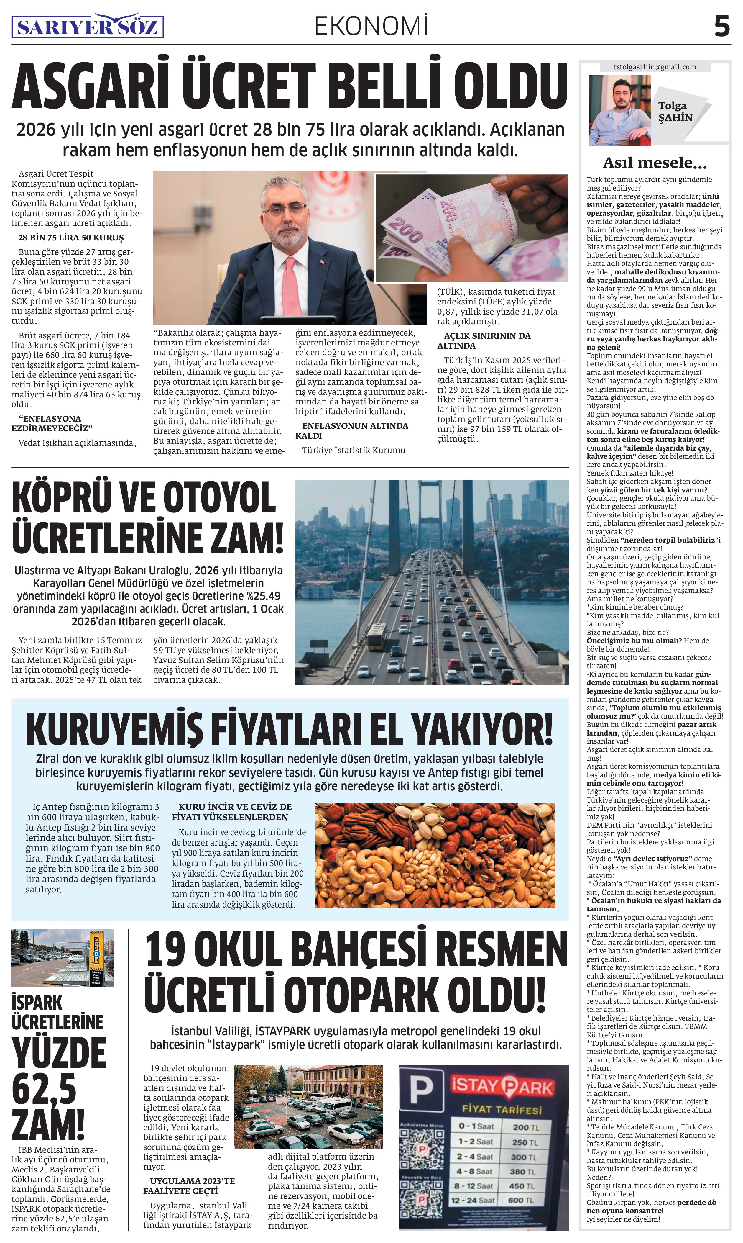 Sarıyer Söz Gazetesi Sayı:13 — Sayfa 5
