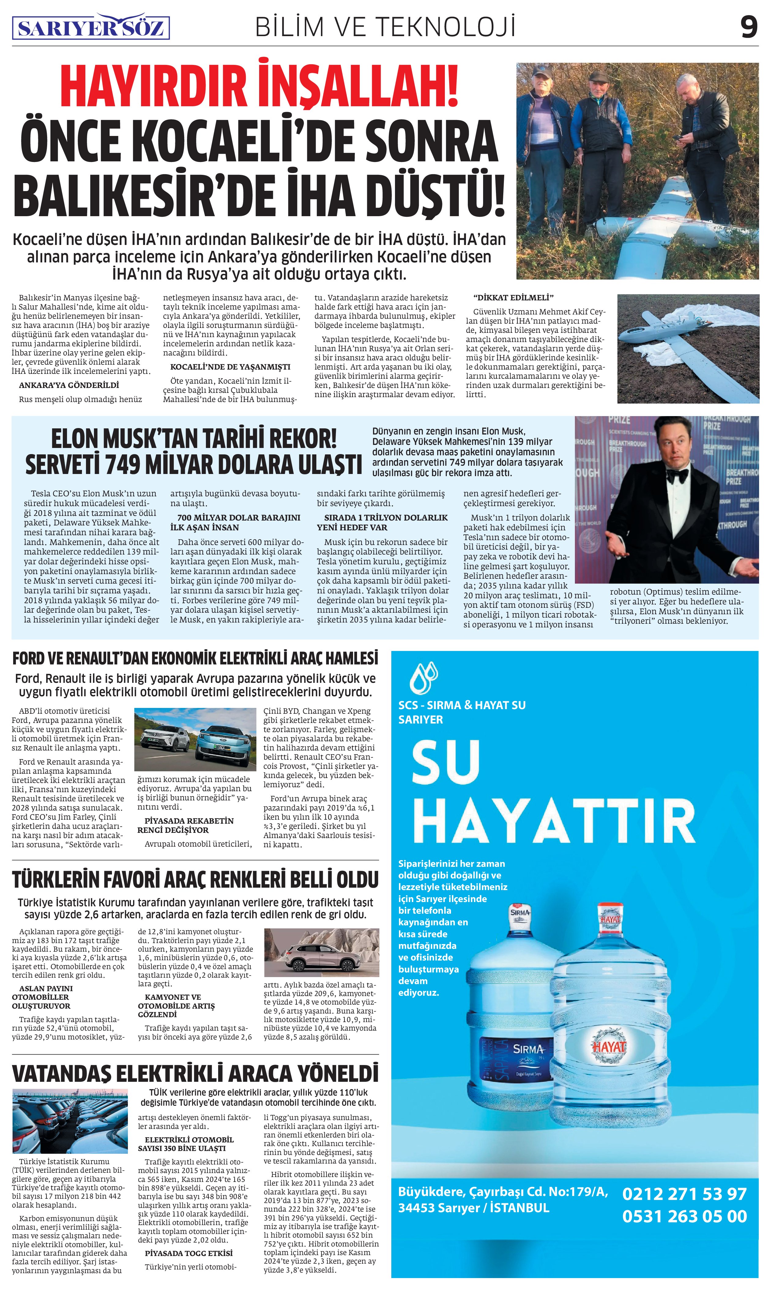 Sarıyer Söz Gazetesi Sayı:13 — Sayfa 9