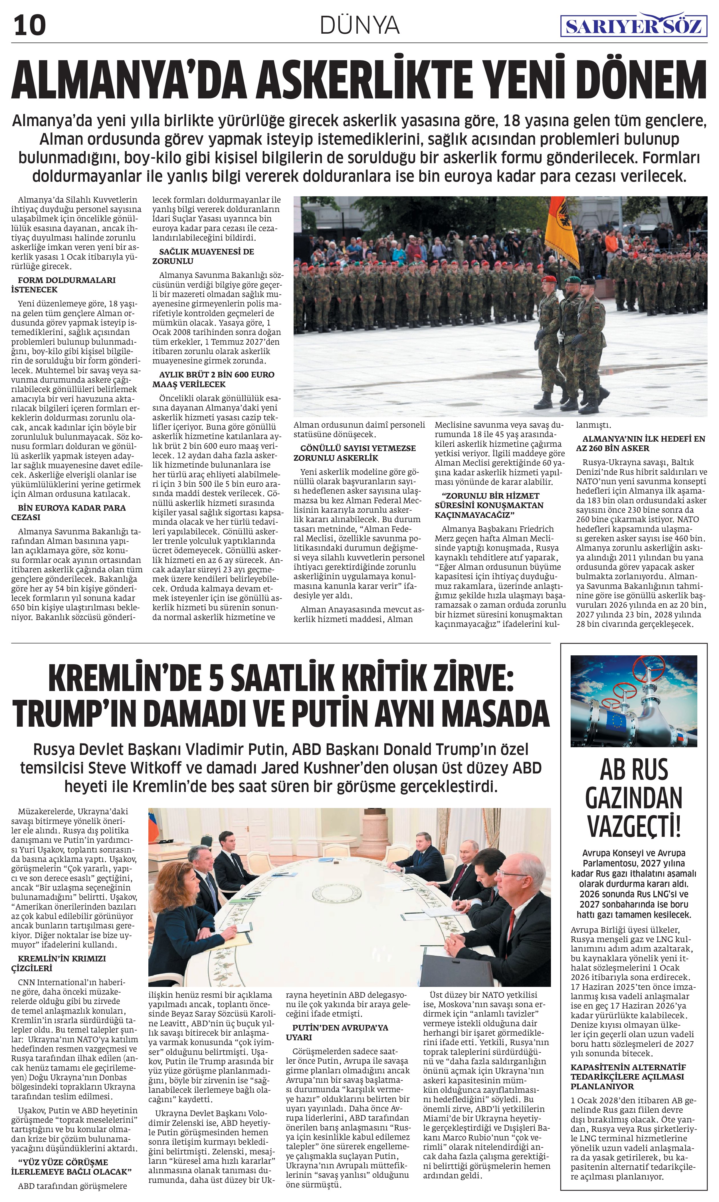 Sarıyer Söz Gazetesi Sayı:13 — Sayfa 10